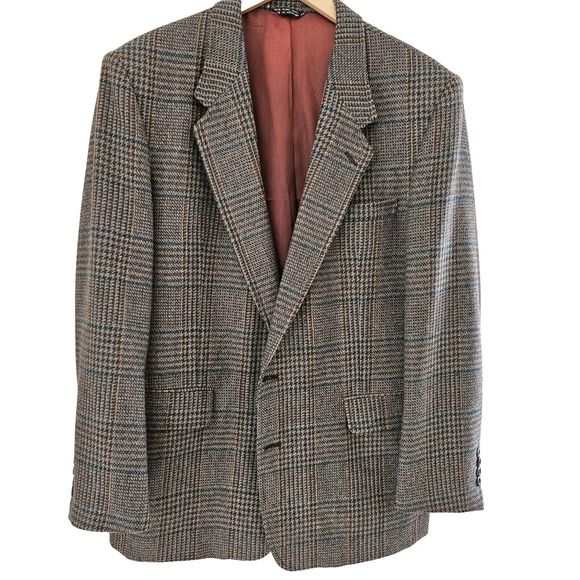 Oakton Other - Men's Oakton Vintage Blazer sz 44R Sports Coat Jacket Brown Tweed Lined Classic